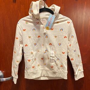 Cat & Jack Kids'‎ Cream Hoodie with Colorful Arch Print
